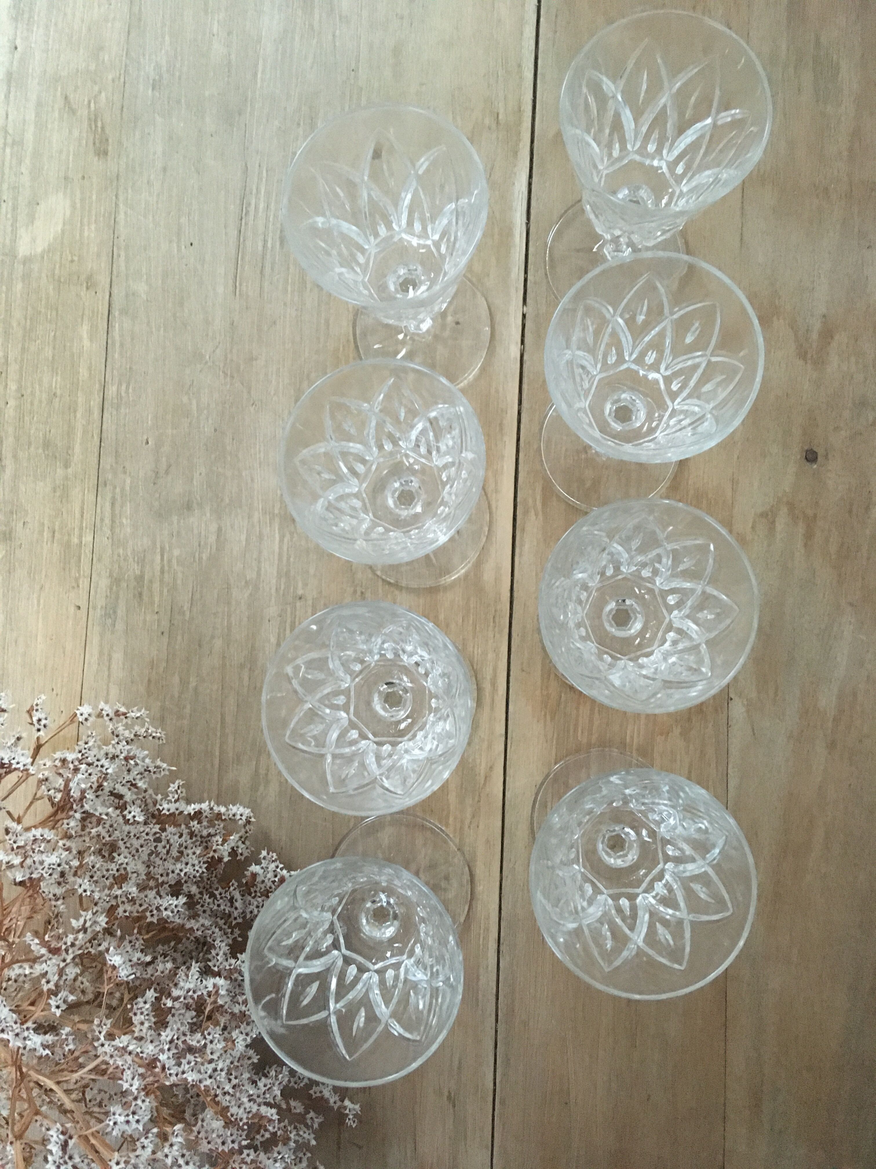 Verres à pied Cristal d'Arques modèle "Valençay"