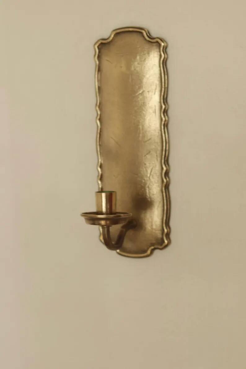 Pair of Swedish Mid-Century Brass Wall Sconces by Scandia