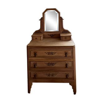 Art Deco dressing table in raw oak