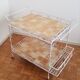 Vintage wrought iron serving trolley from the 1970s