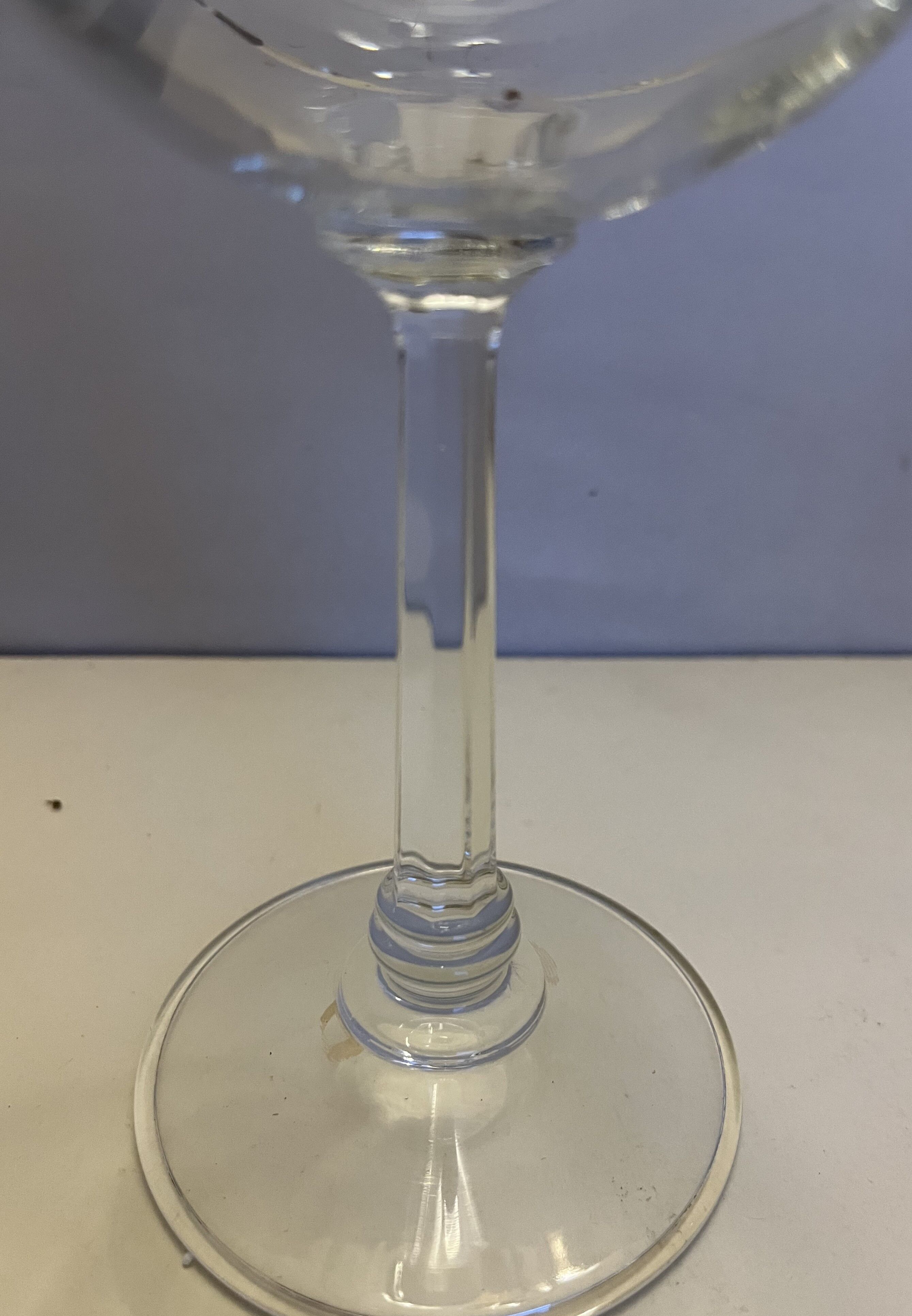 5 Cut crystal wine glasses