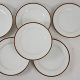 6 assiettes plates porcelaine blanche