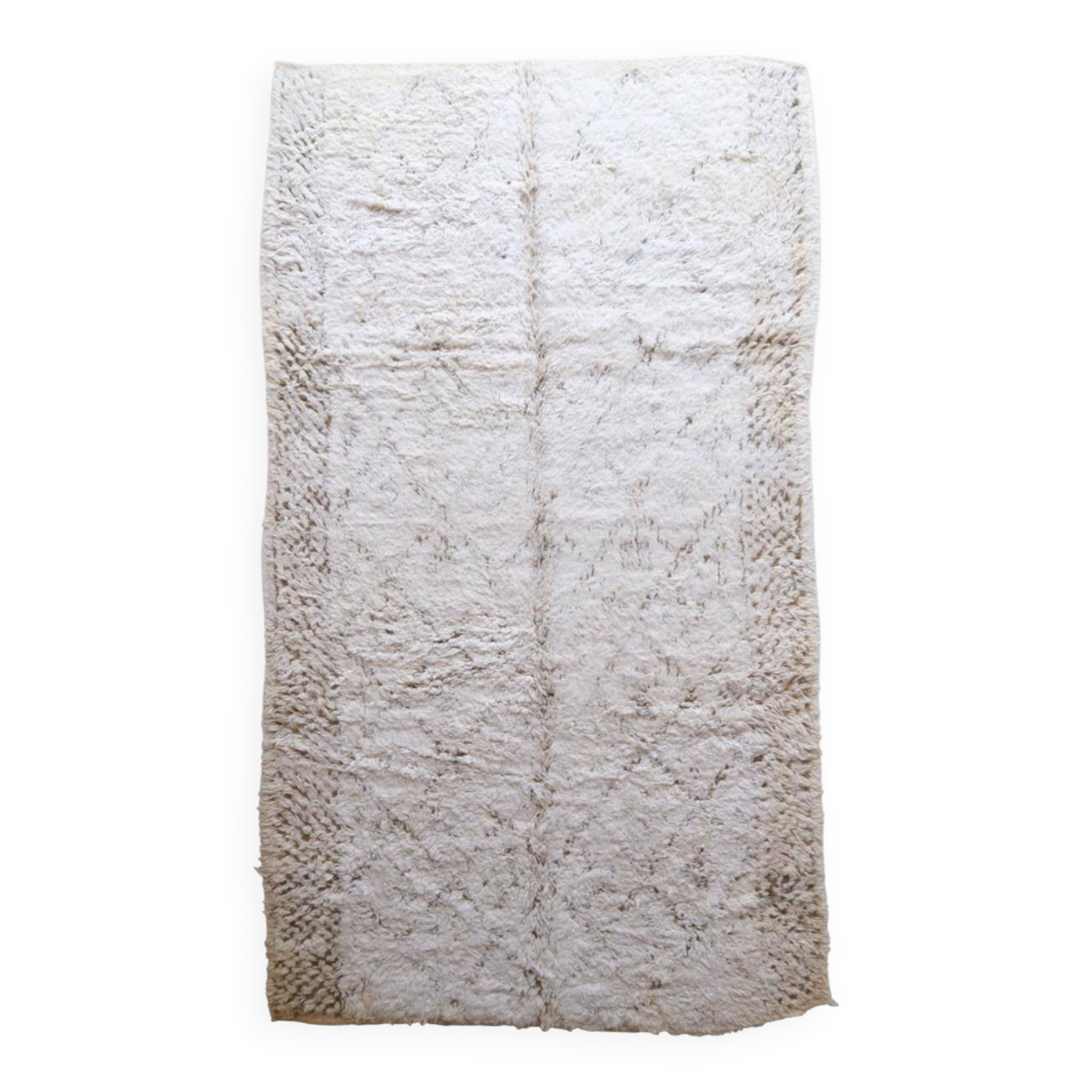Vintage White Berber Rug - 318 x 180 cm