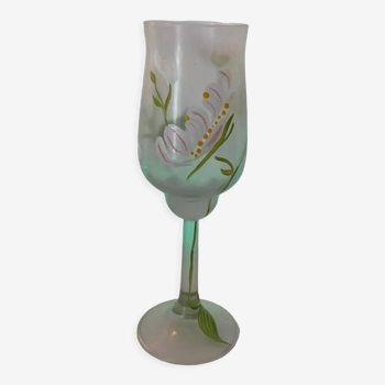 Glass vase vintage 80s