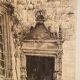 Ink drawing early twentieth century representing a Renaissance style entrance to a residence