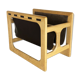 Danish oak wood magazine rack design made by Salin Møbler, 1970s