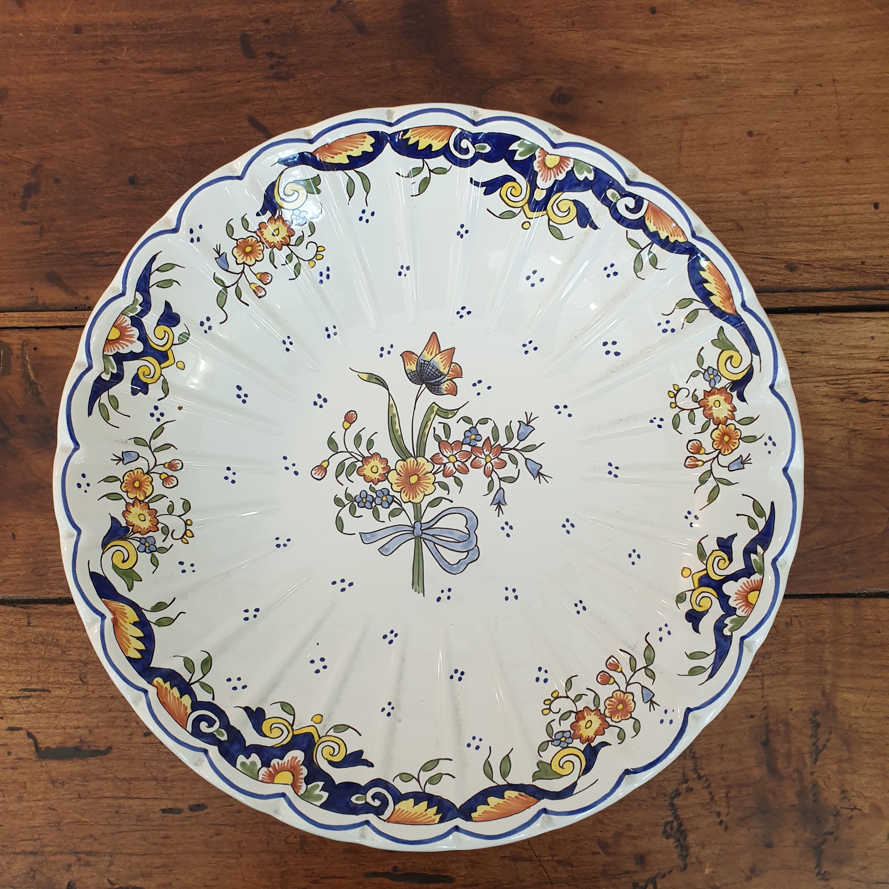 Flat Cut in Earthenware of Rouen XXth