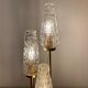 Table lamp troix lights vintage glass globes