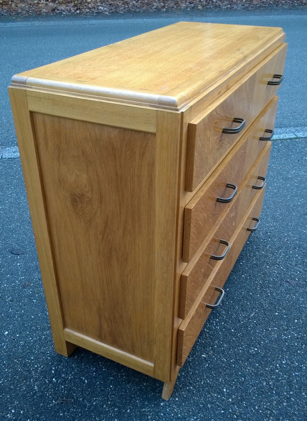 Commode vintage en chêne clair 1950