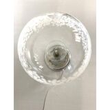 Contemporary scenographic murano white murano glass table lamp in 70's style