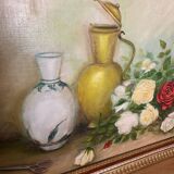 Oil on old canvas