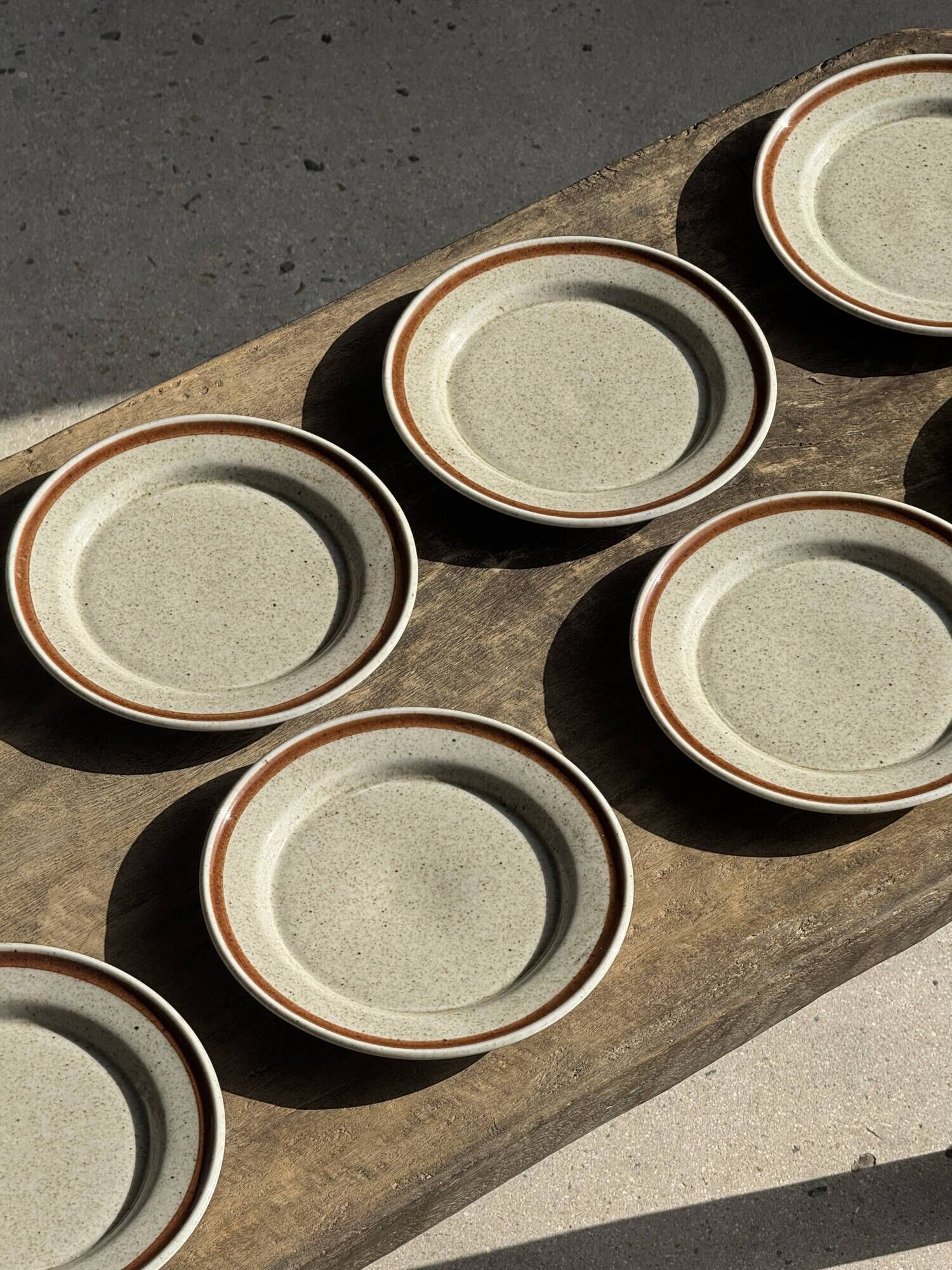 Set of 9 small dessert plates in porcelain from Sologne JO Moscow 198