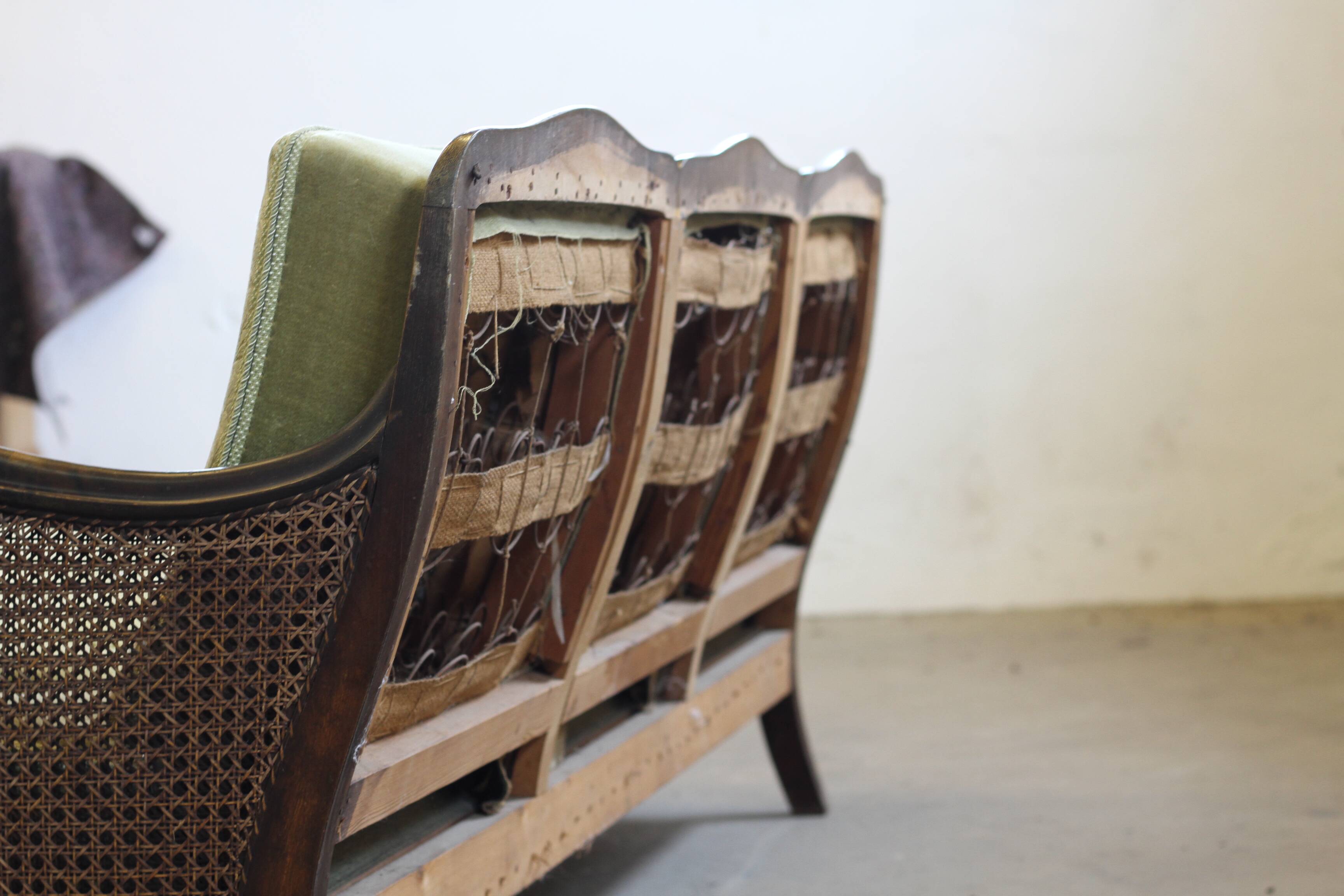 Bergere Sofa from 1900s, French Inspired, Danish Craftmanship