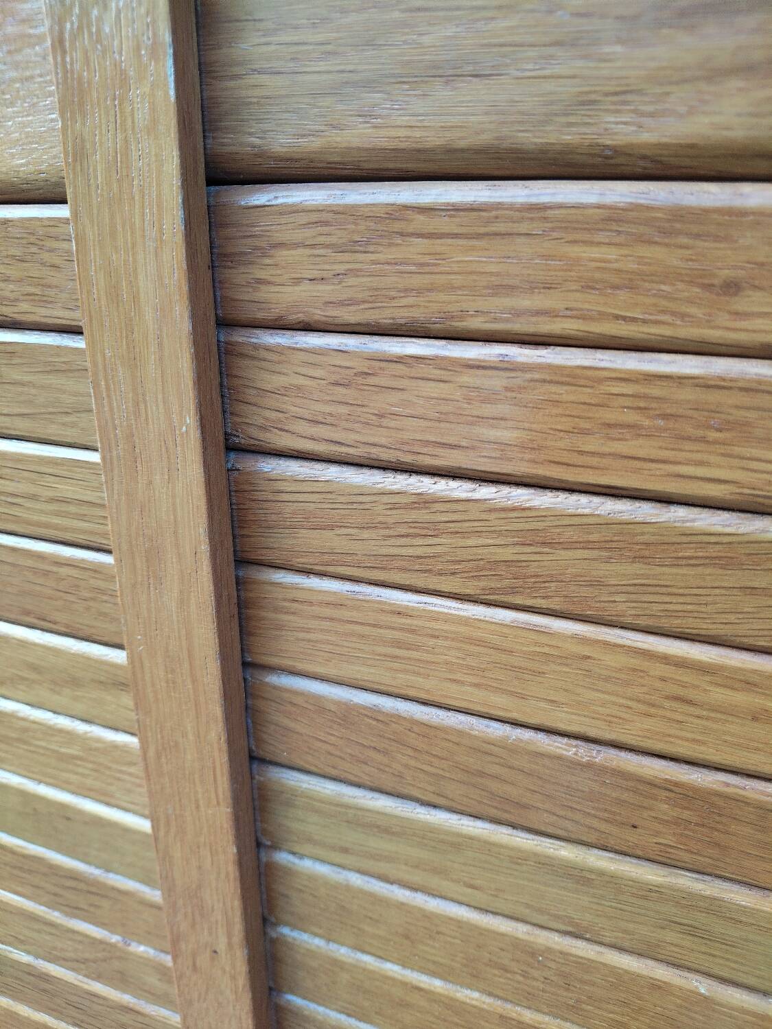 Classeur double à rideaux en bois massif – meuble de métier vintage