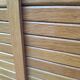 Double wooden cabinet with curtains – vintage industrial furniture