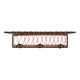 Metal and rattan coat rack