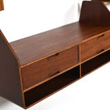 Fine danish teak wing shelf system 1950s