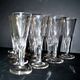 Portieux? Set of 10 cut glass champagne flutes from 1900 bistro.