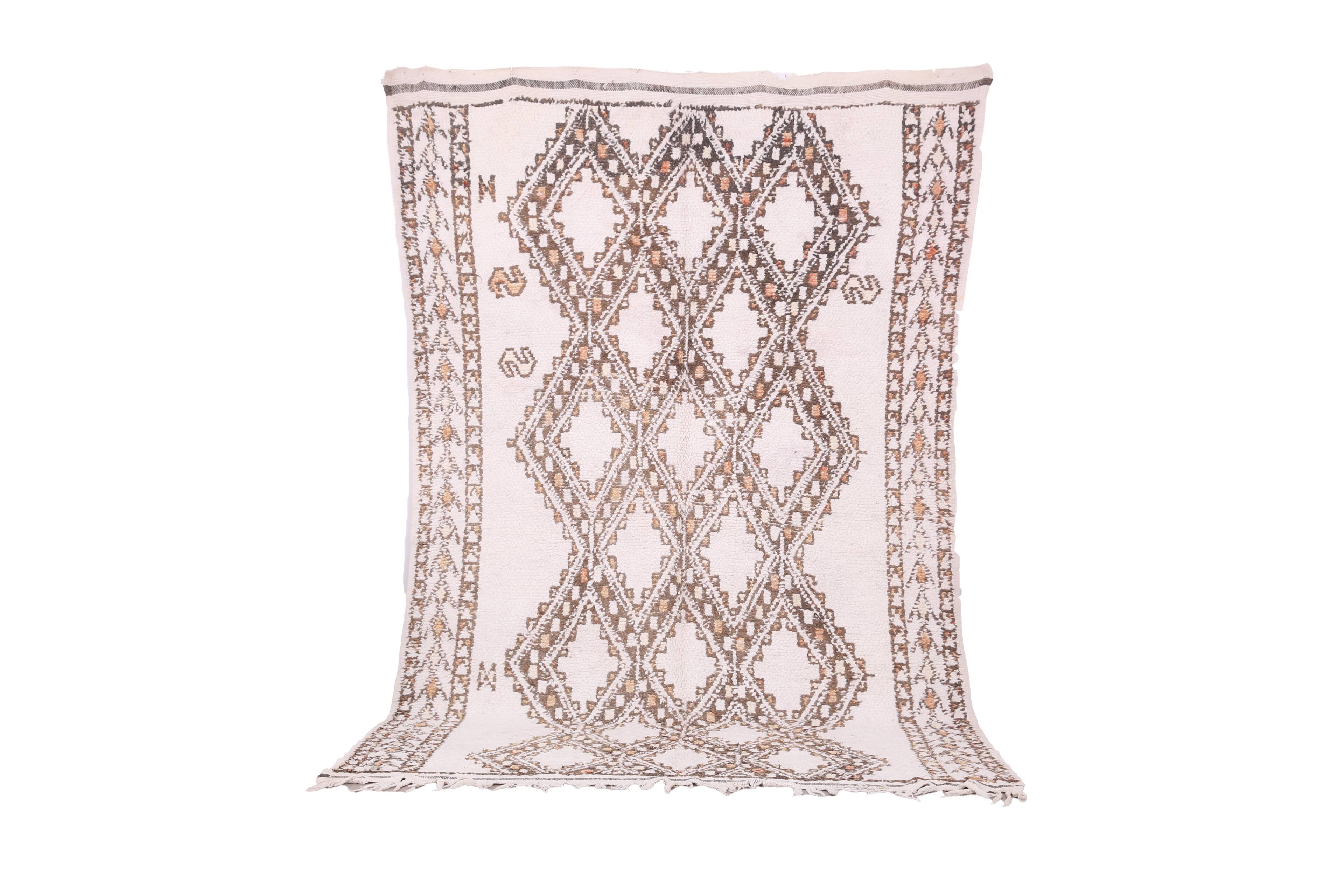 Vintage Moroccan Rug 177 x 269 cm - Berber Wool Rug - Beni Ourain Rug