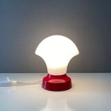 Lampe de table minimaliste, champignon, des années 70 rouge