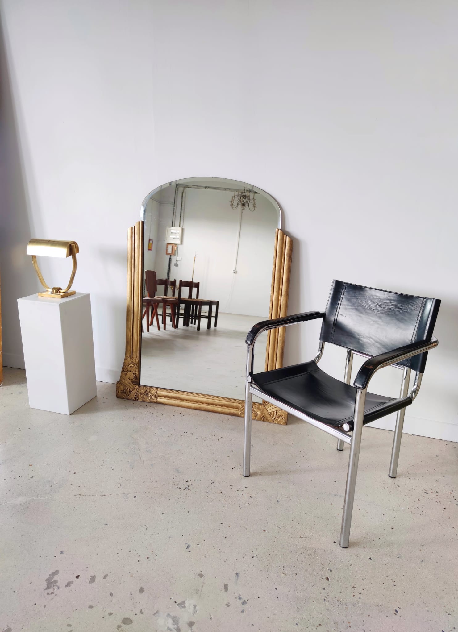 Golden mirror Art Deco