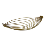 Minimalist Brass Fruit Bowl Shell by Carl Auböck, Austria, 1950s