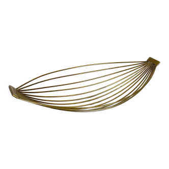 Minimalist Brass Fruit Bowl Shell by Carl Auböck, Austria, 1950s