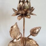 Hollywood Regency-style "lotus flower" lamp foot