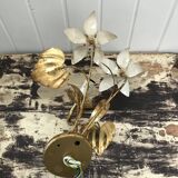 OLIVE BRASS FLOWER WALL LAMP