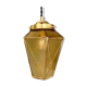 Suspension globe vintage art deco in yellow and gold glass