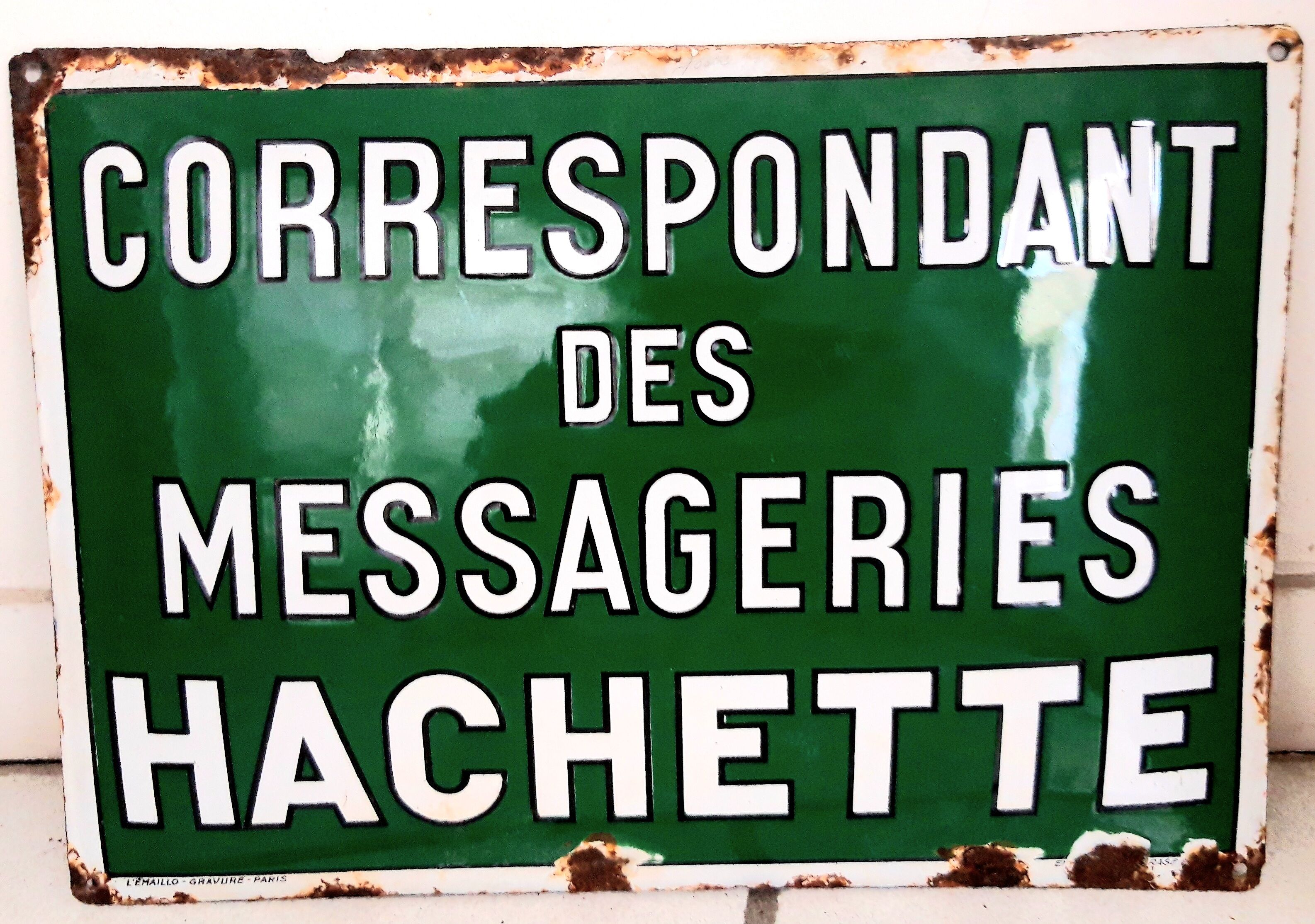 Plaque émaillée Pub