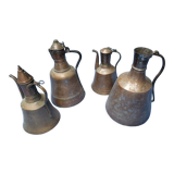 Lot of copper jugs