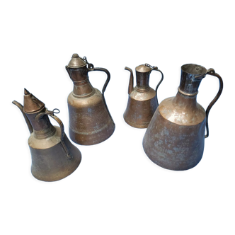 Lot of copper jugs