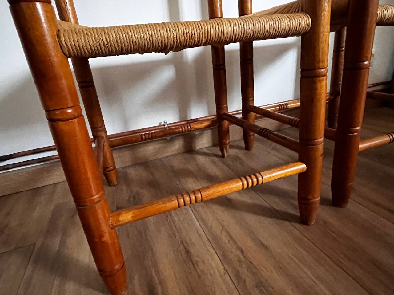 Paire de chaises bois