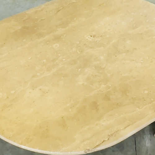 Sculptural Italian travertine coffee table, 1980s
