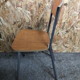 Chair feet compass metal chrome in formica brown 70