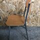 Chair feet compass metal chrome in formica brown 70