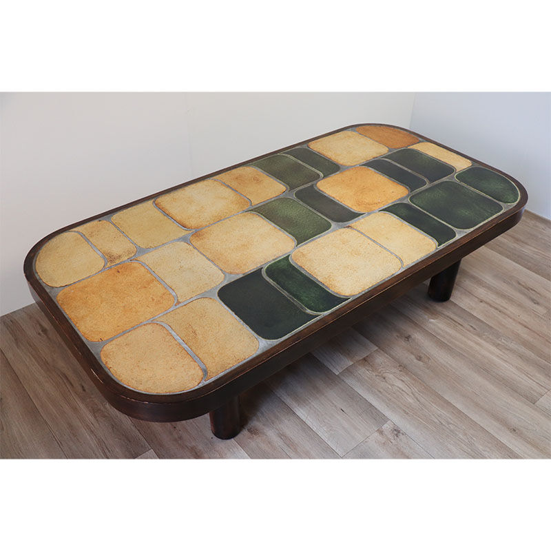 Vintage coffee table "Shogun" by Roger Capron 1960