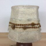 Sandstone ball lamp and wool day lampshade