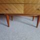 3-drawer chest of drawers - 60s - vintage - marquetry effect - spinning top feet