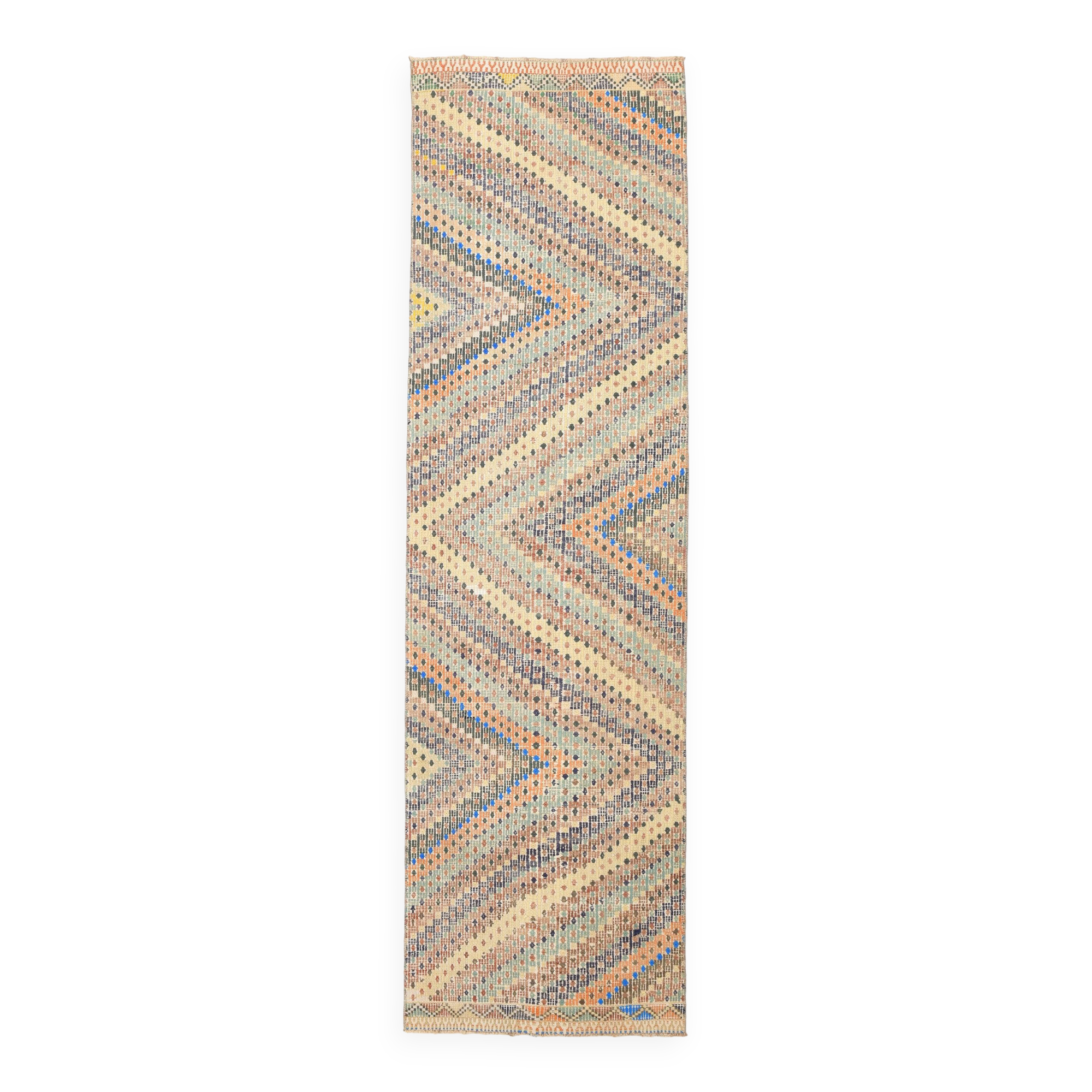 2x8 Colorful Soft Color Kilim Runner Rug, 73x255Cm SK 33035