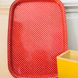 Flowery metal tray 70s