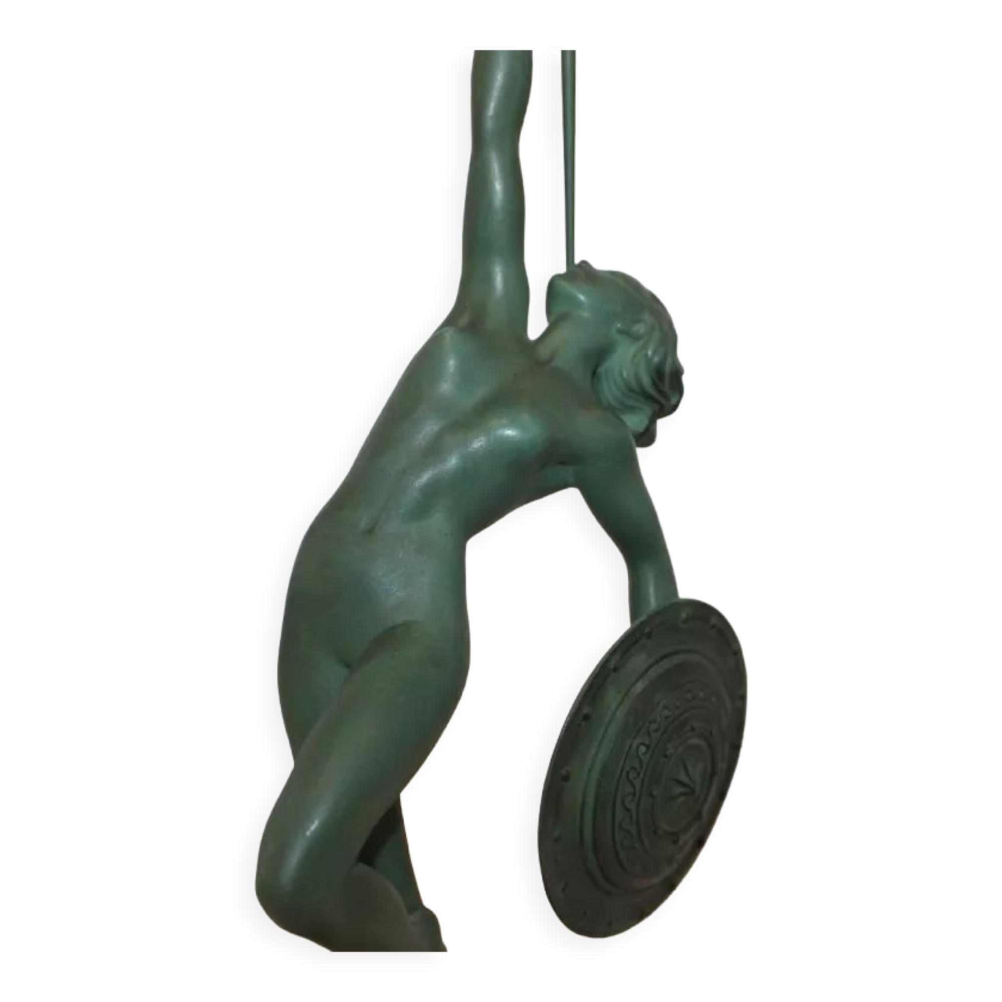 Art Deco Sculpture Trumpet Dancer "Jericho" By Guerbe