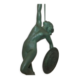 Art Deco Sculpture Trumpet Dancer "Jericho" By Guerbe