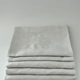 6 serviettes en fil de lin, trousseau d'Amandine