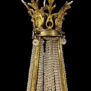 Hot air balloon chandelier in gilded bronze Louis XVI style of Napoleon III period