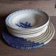 6 old plates 1920/30 Badonviller, blue decor
