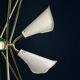 Metal chandelier mid-century modernist by Stilnovo, 1970s
