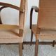 Pair of vintage bridge armchairs-circa 1960-wood and velvet