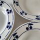 Set of 4 antique soup plates – “Blue Cherries” design – 1950s